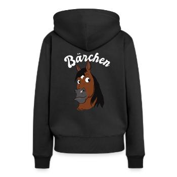 Ein süßer Araber namens Bärchen - Frauen Premium Bio Hoodie - Schwarz - Hinten - Julia (174cm)
