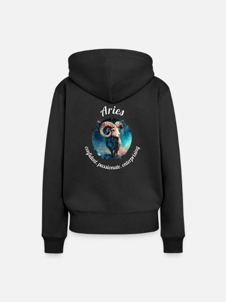 Aries Sternzeichen Widder Astronomie - Frauen Premium Bio Hoodie - Schwarz