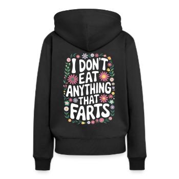 Végétarien Végétalien Végétarien Végétarien - Sweat à capuche Premium bio Femme - noir - Dos - Julia (174cm)