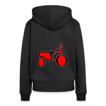 Trekker - Sweat à capuche Premium bio Femme - noir - Dos - Julia (174cm)