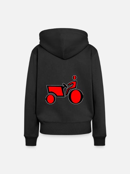Trekker - Frauen Premium Bio Hoodie - Schwarz