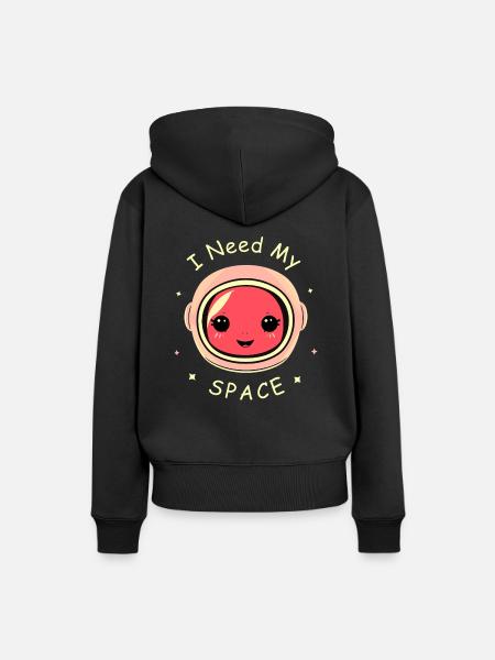 Astronaut - Frauen Premium Bio Hoodie - Schwarz