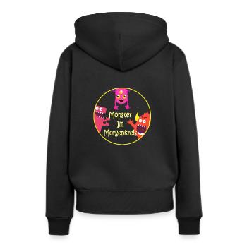 Erzieher - Frauen Premium Bio Hoodie - Schwarz - Hinten - Julia (174cm)