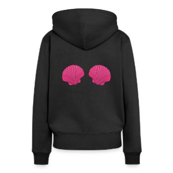 Muschel Bikini Meerjungfrau Mermaid Kostüm Lustig - Frauen Premium Bio Hoodie - Schwarz - Hinten - Julia (174cm)
