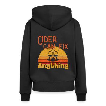 Cider can fix Anything / Cider - Women’s Premium Organic Hoodie - black - Back - Julia (174cm)