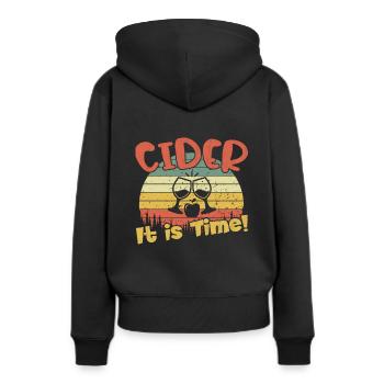 Cider - It is Time / Cider - Women’s Premium Organic Hoodie - black - Back - Julia (174cm)