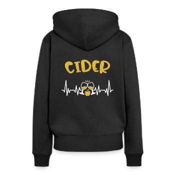 Cidre Heartbeat / Cidre - Sweat à capuche Premium bio Femme - noir - Dos - Julia (174cm)
