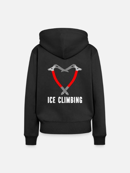 Ich Liebe Eisklettern Eiskletterer Eispickel - Frauen Premium Bio Hoodie - Schwarz