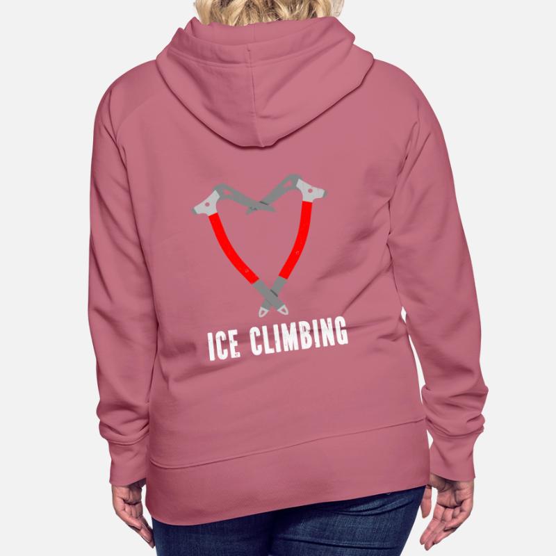 Ich Liebe Eisklettern Eiskletterer Eispickel Frauen Premium Bio Hoodie