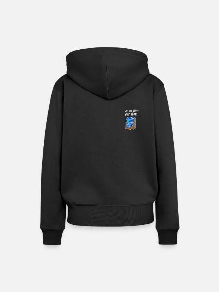 Wennt löppt dann löppt Plattdeutsch Friesisch - Frauen Premium Bio Hoodie - Schwarz
