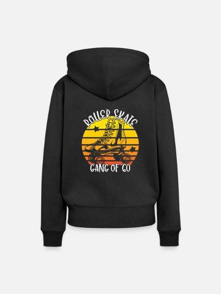 Rollschuhfahrer Rollerskates Rollschuh Gang 1960 - Frauen Premium Bio Hoodie - Schwarz