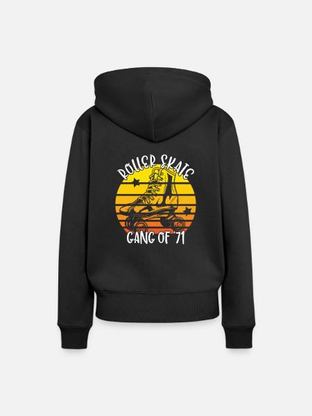 Rollschuhfahrer Rollerskates Rollschuh Gang 1971 - Frauen Premium Bio Hoodie - Schwarz