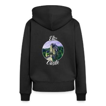 Château d’Eltz Château de conte de fées Allemagne Château Château - Sweat à capuche Premium bio Femme - noir - Dos - Julia (174cm)