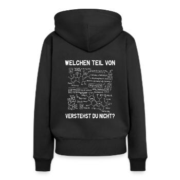 Was von verstehst du nicht Chemiker Biologe - Frauen Premium Bio Hoodie - Schwarz - Hinten - Julia (174cm)