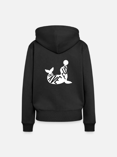 Hab Spass Robbe - Frauen Premium Bio Hoodie - Schwarz