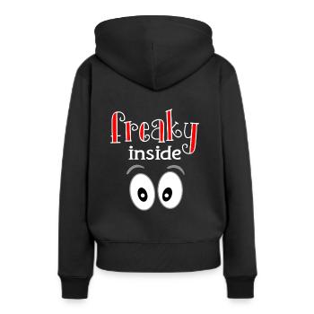 Freaky Inside. Freaks Freak Shirt Nerd fou - Sweat à capuche Premium bio Femme - noir - Dos - Julia (174cm)