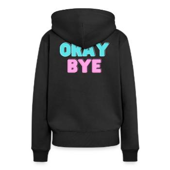 D’ACCORD AU REVU - Sweat à capuche Premium bio Femme - noir - Dos - Julia (174cm)