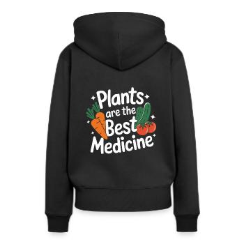 Végétarien Végétalien Végétarien Végétarien - Sweat à capuche Premium bio Femme - noir - Dos - Julia (174cm)
