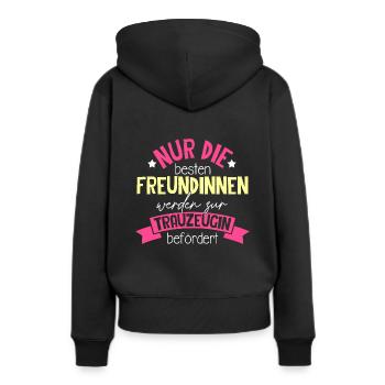 Beste Freundin Trauzeugin Hochzeit Junggesellinnen - Frauen Premium Bio Hoodie - Schwarz - Hinten - Julia (174cm)
