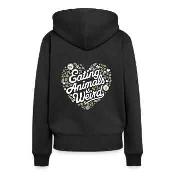 Végétarien Végétalien Végétarien Végétarien - Sweat à capuche Premium bio Femme - noir - Dos - Julia (174cm)