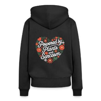 Végétarien Végétalien Végétarien Végétarien - Sweat à capuche Premium bio Femme - noir - Dos - Julia (174cm)
