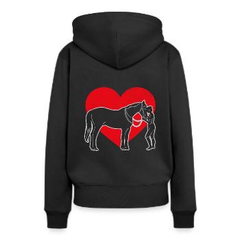 Reiterin Pferd Reiten Reiterin Geschenkidee - Frauen Premium Bio Hoodie - Schwarz - Hinten - Julia (174cm)