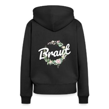 Braut Junggesellenabschied Hochzeit Braut Geschenk - Frauen Premium Bio Hoodie - Schwarz - Hinten - Julia (174cm)
