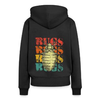 Biologie Entomologie - Frauen Premium Bio Hoodie - Schwarz - Hinten - Julia (174cm)