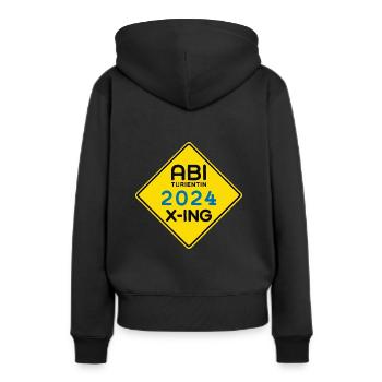 Abi 2024 Abitur Abiturientin Abiparty Feier - Frauen Premium Bio Hoodie - Schwarz - Hinten - Julia (174cm)