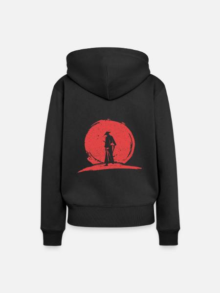 Samurai Ronin - Frauen Premium Bio Hoodie - Schwarz