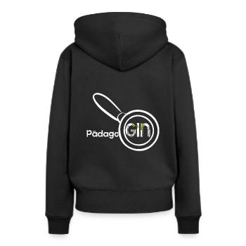 PädagoGIN - Geschenk für Gin Liebhaberin Gin Spruc - Frauen Premium Bio Hoodie - Schwarz - Hinten - Julia (174cm)