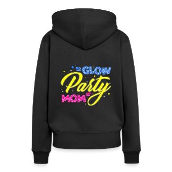 Glow Party Mom Happy Birthday Mom Outfit Design Pa - Frauen Premium Bio Hoodie - Schwarz - Hinten - Julia (174cm)