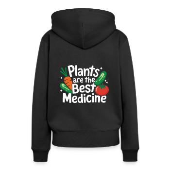 Végétarien Végétalien Végétarien Végétarien - Sweat à capuche Premium bio Femme - noir - Dos - Julia (174cm)