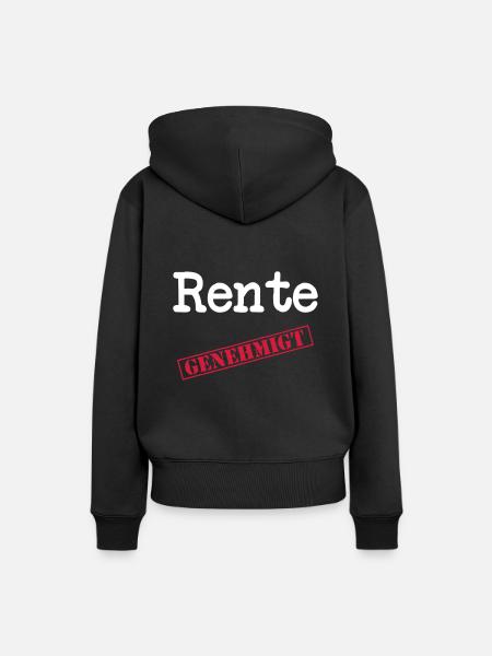 Rente genehmigt - Frauen Premium Bio Hoodie - Schwarz