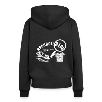 ArchäoloGIN Gin Liebhaberin Gin Geschenk Gin Wacho - Frauen Premium Bio Hoodie - Schwarz - Hinten - Julia (174cm)