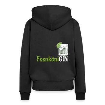GIN FeenköniGIN - Geschenk für Gin Verkostungen Wa - Frauen Premium Bio Hoodie - Schwarz - Hinten - Julia (174cm)