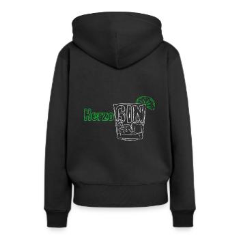 GIN HerzoGIN - Geschenk für Gin Liebhaberin Gin - Frauen Premium Bio Hoodie - Schwarz - Hinten - Julia (174cm)