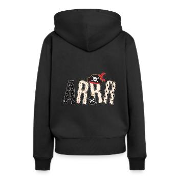 Déguisement pirate déguisement capitaine ARRR cadeau - Sweat à capuche Premium bio Femme - noir - Dos - Julia (174cm)