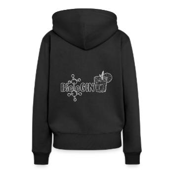 BioloGIN Gin Liebhaberin Gin Geschenkidee Gin - Frauen Premium Bio Hoodie - Schwarz - Hinten - Julia (174cm)