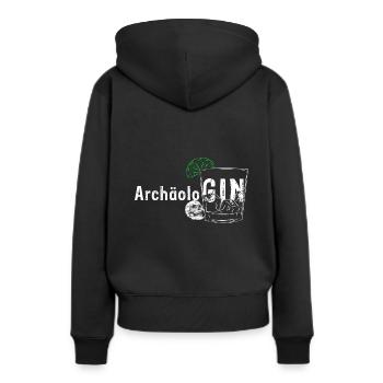 ArchäoloGIN Gin Liebhaberin Gin Geschenkidee Gin - Frauen Premium Bio Hoodie - Schwarz - Hinten - Julia (174cm)