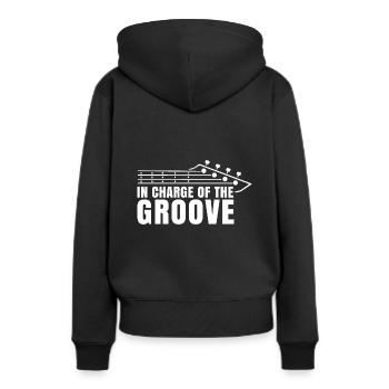 Bassist In Charge of the Groove Bass Musiker - Frauen Premium Bio Hoodie - Schwarz - Hinten - Julia (174cm)