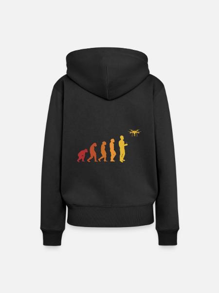 Evolution Drohne Drohnenpilot Evolution - Frauen Premium Bio Hoodie - Schwarz