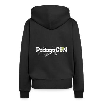 PädagoGIN - Geschenk für Gin Liebhaberin Damen Gin - Frauen Premium Bio Hoodie - Schwarz - Hinten - Julia (174cm)