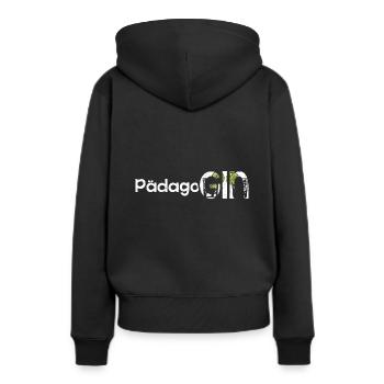 PädagoGIN - Geschenk für Gin Liebhaberin Verkostun - Frauen Premium Bio Hoodie - Schwarz - Hinten - Julia (174cm)