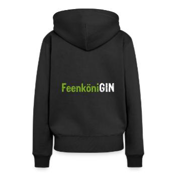 GIN FeenköniGIN - Geschenk für Gin Liebhaberin Wac - Frauen Premium Bio Hoodie - Schwarz - Hinten - Julia (174cm)