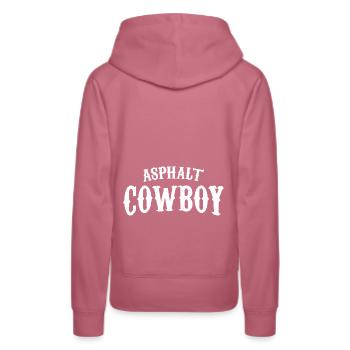 Fernfahrer Trucker Asphalt Cowboy Brummi Geschenk - Frauen Premium Bio Hoodie - Malve - Hinten - Isabella (175cm)