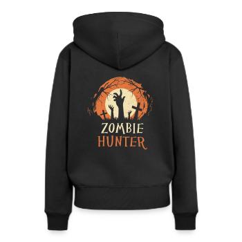 Zombie Hunter Halloween - Women’s Premium Organic Hoodie - black - Back - Julia (174cm)