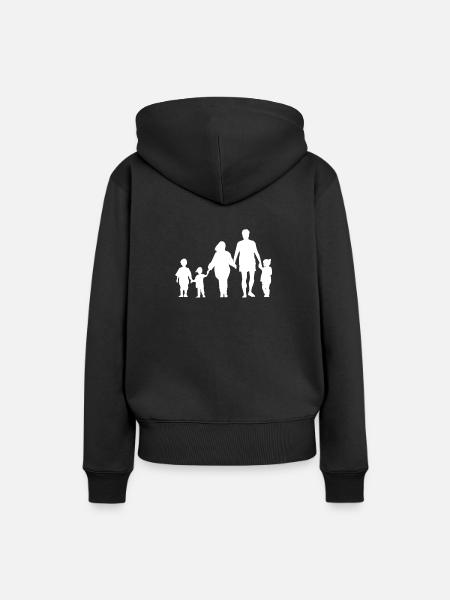 Family - Frauen Premium Bio Hoodie - Schwarz