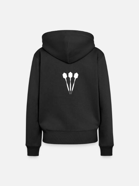Dartscheibe - Frauen Premium Bio Hoodie - Schwarz