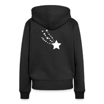 Étoiles Étoile filante Créez votre propre astérisque - Sweat à capuche Premium bio Femme - noir - Dos - Julia (174cm)